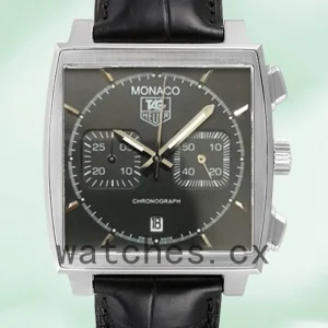 Tag Heuer Monaco CAW2110.FC6177 40mm Men's Silver-tone Black Dial