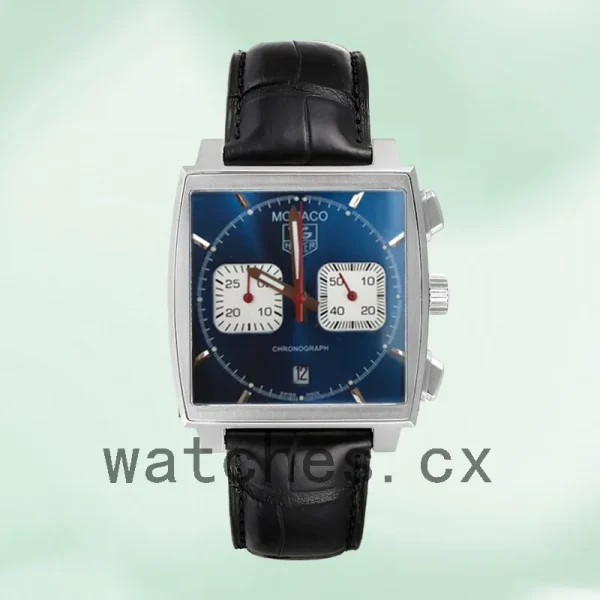 Tag Heuer Monaco Men's CAW2111 40mm Leather Strap Japanese Quartz - Image 2