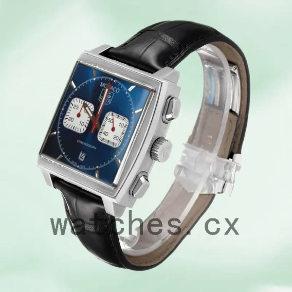 Tag Heuer Monaco Men's CAW2111 40mm Leather Strap Japanese Quartz - Image 3