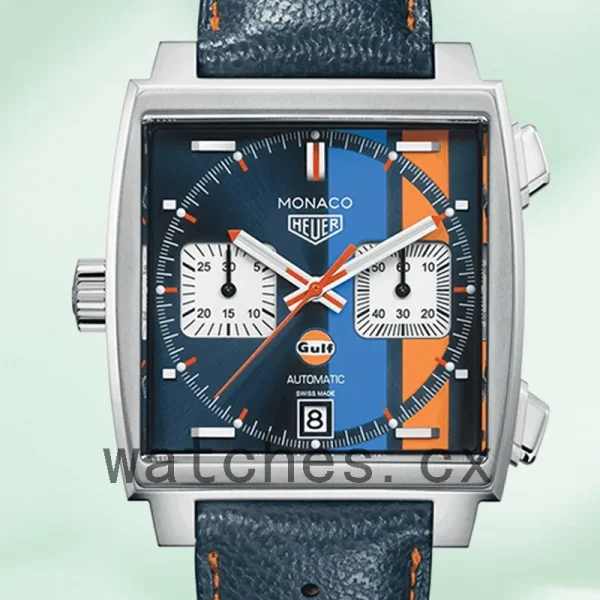 Tag Heuer Monaco Men's CAW211R.FC6401 41mm Quartz Leather Strap