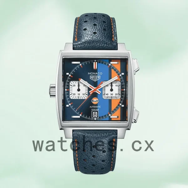 Tag Heuer Monaco Men's CAW211R.FC6401 41mm Quartz Leather Strap - Image 2