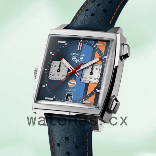 Tag Heuer Monaco Men's CAW211R.FC6401 41mm Quartz Leather Strap - Image 3