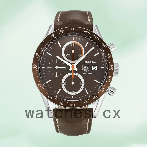 Tag Heuer Carrera Men's 43mm CV2013.FC6234 Automatic Brown Dial - Image 2