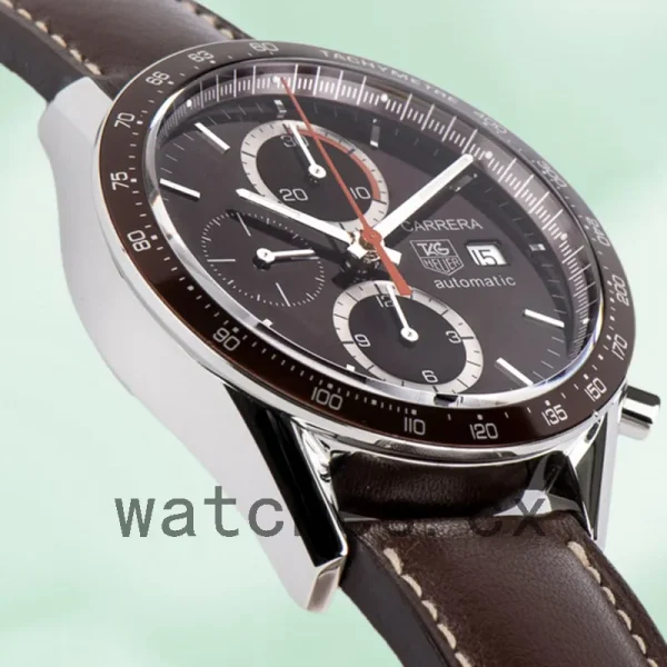Tag Heuer Carrera Men's 43mm CV2013.FC6234 Automatic Brown Dial - Image 4