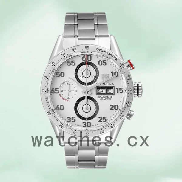 Tag Heuer Carrera Men's CV2A11 43mm Bracelet Silver-tone - Image 2