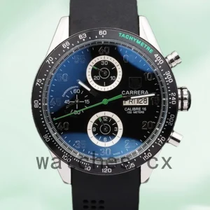 Tag Heuer Carrera 43mm CarreraBKAR-001 Men's Rubber Band Black Dial
