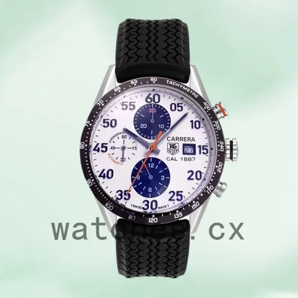 Tag Heuer Carrera 43mm Men's CarreraWAR009 Rubber Band - Image 2