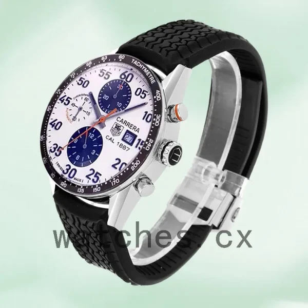 Tag Heuer Carrera 43mm Men's CarreraWAR009 Rubber Band - Image 3