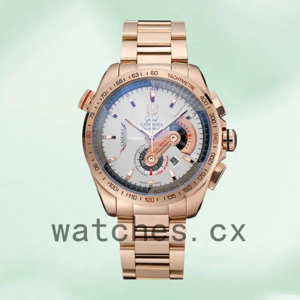Tag Heuer Grand Carrera 43mm Men's GrandCarreraWSB-005 Rose Gold-tone Bracelet - Image 2