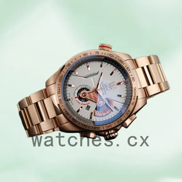 Tag Heuer Grand Carrera 43mm Men's GrandCarreraWSB-005 Rose Gold-tone Bracelet - Image 4