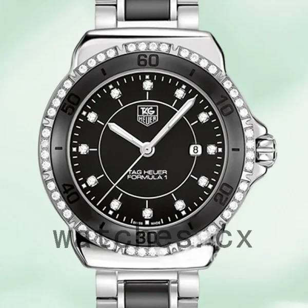 Tag Heuer Formula 1 WAH1312.BA0867 36mm Ladies Silver-tone Black Dial