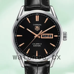 Tag Heuer Carrera 43mm WAR201C.FC6266 Men's Silver-tone Leather Strap