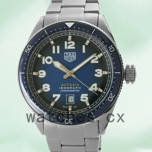 Tag Heuer Autavia Men's 44mm WBE5116.EB0173 Bracelet Blue Dial