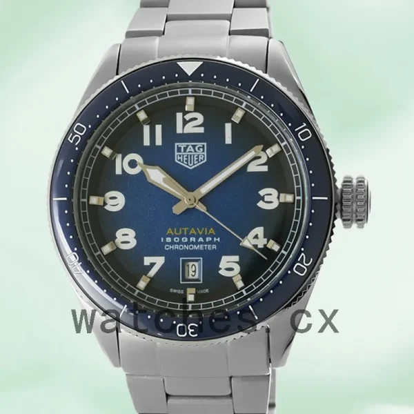 Tag Heuer Autavia Men's 44mm WBE5116.EB0173 Bracelet Blue Dial