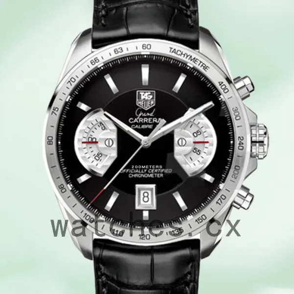 Tag Heuer Grand Carrera CAV511A.FC6225 43mm Men Leather Strap