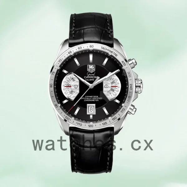 Tag Heuer Grand Carrera CAV511A.FC6225 43mm Men Leather Strap - Image 2