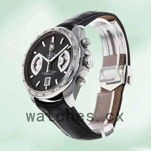 Tag Heuer Grand Carrera CAV511A.FC6225 43mm Men Leather Strap - Image 4
