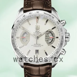 Tag Heuer Grand Carrera 43mm Men CAV511B.FC6231 Silver-tone