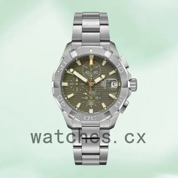Tag Heuer Aquaracer Men 43mm CAY2112-001 Silver-tone Bracelet - Image 2
