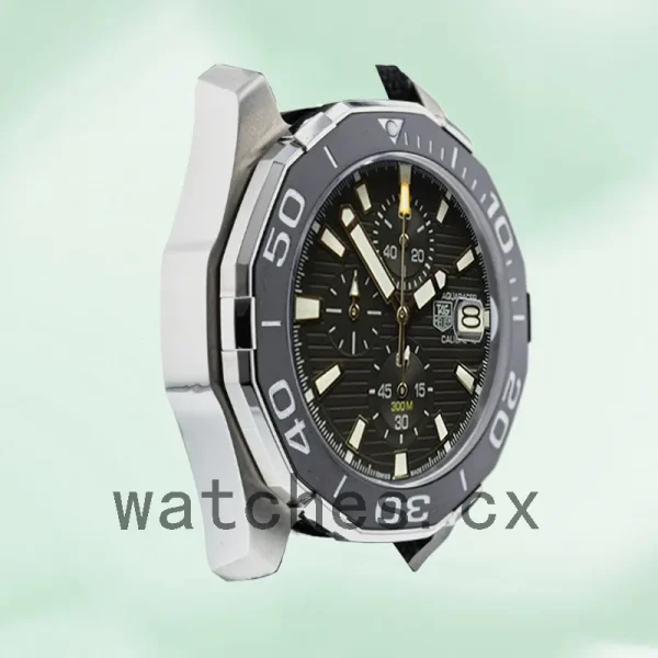 Tag Heuer Aquaracer 43mm CAY211A.FC6361-001 Men Quartz Leather Strap - Image 4