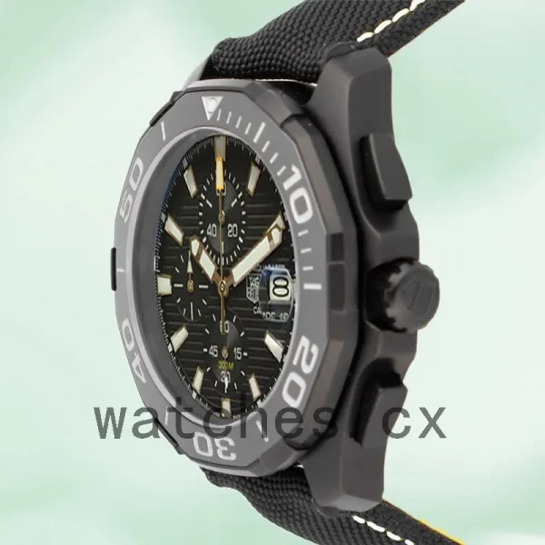 Tag Heuer Aquaracer CAY218A.FC6361 43mm Men Black Dial Strap - Image 4