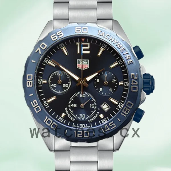Tag Heuer Formula 1 Men 43mm CAZ1010-001 Silver-tone Blue Dial