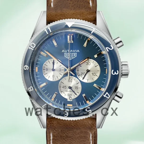 Tag Heuer Autavia Men 43mm CBE2110-001 Quartz Leather Strap