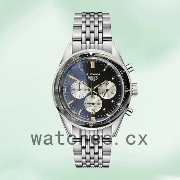 Tag Heuer Autavia 43mm CBE2111-001 Men Bracelet Silver-tone - Image 2