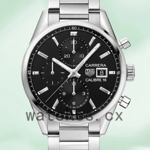 Tag Heuer Carrera CBK2110.BA0715 43mm Men Bracelet Black Dial