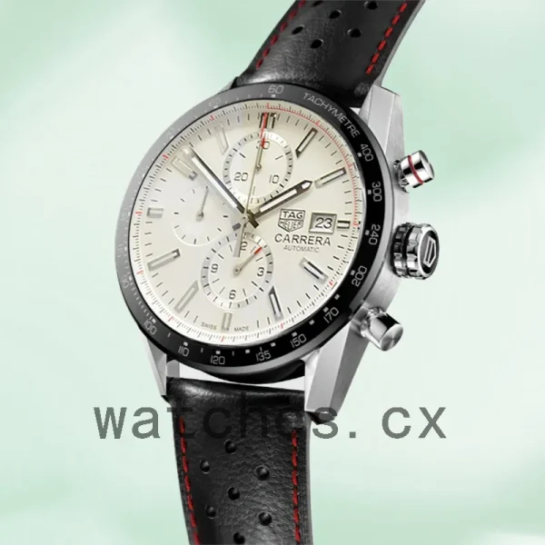 Tag Heuer Carrera 43mm Men CBM2110-003 White Dial - Image 3