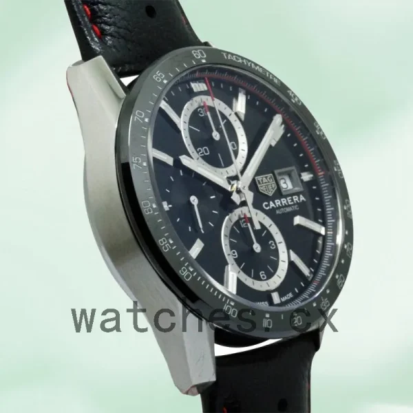 Tag Heuer Carrera Men 43mm CBM2110.FC6454 Quartz Black Dial - Image 4