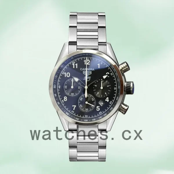 Tag Heuer Carrera 43mm Men CarreraBKAB-015 Silver-tone Black Dial - Image 2