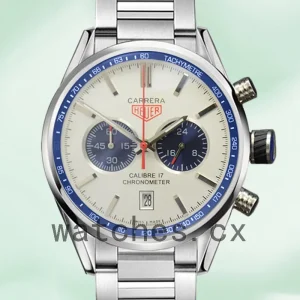 Tag Heuer Carrera Men 43mm CarreraWSB-009 Silver-tone Bracelet