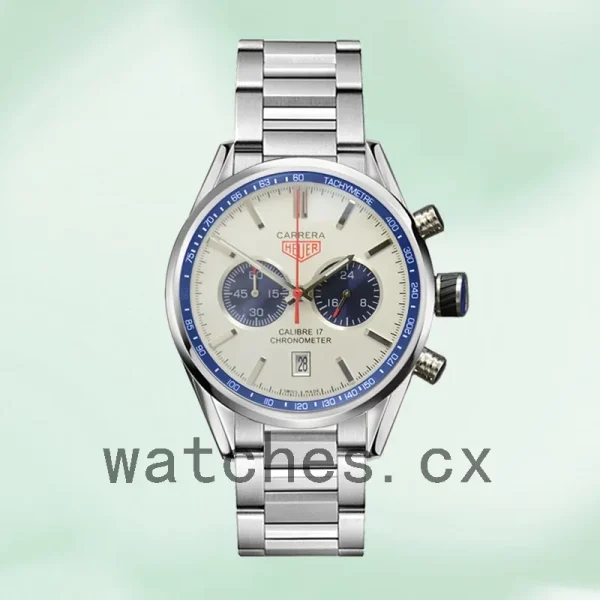 Tag Heuer Carrera Men 43mm CarreraWSB-009 Silver-tone Bracelet - Image 2