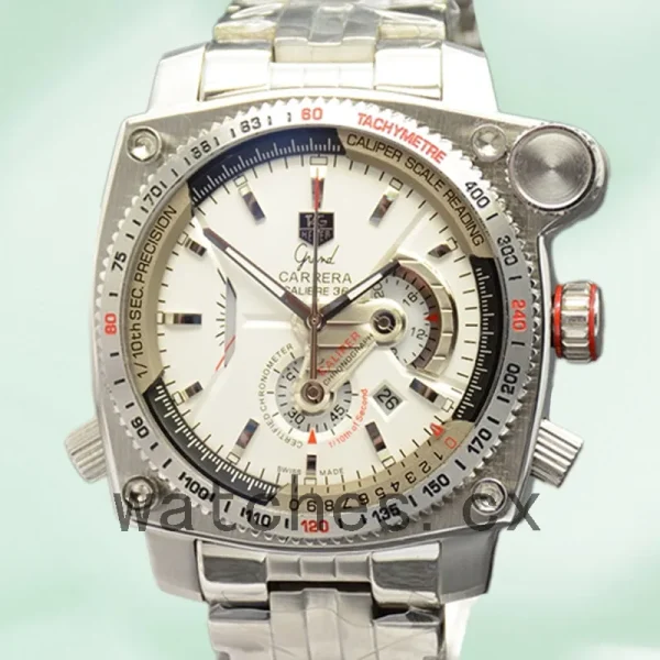 Tag Heuer Grand Carrera 43mm GrandCarreraWSB-002 Men Bracelet Silver-tone