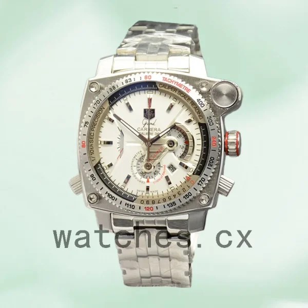 Tag Heuer Grand Carrera 43mm GrandCarreraWSB-002 Men Bracelet Silver-tone - Image 2