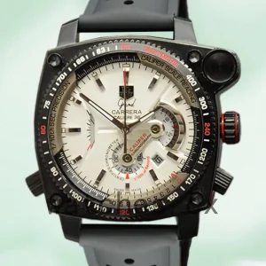 Tag Heuer Grand Carrera 43mm Men GrandCarreraWSR-004 White Dial Quartz