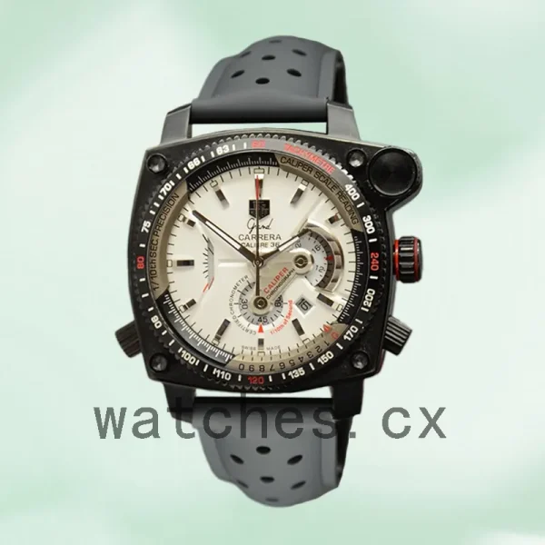 Tag Heuer Grand Carrera 43mm Men GrandCarreraWSR-004 White Dial Quartz - Image 2