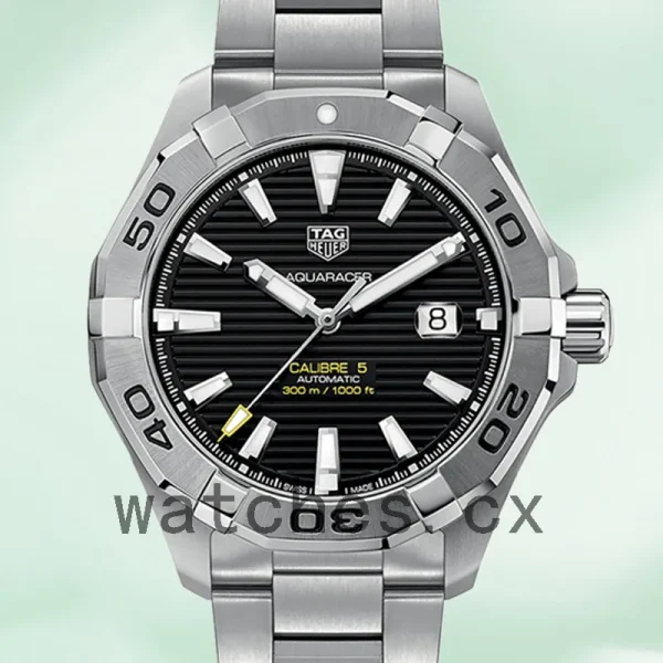Tag Heuer Aquaracer Men 43mm WAY2010.BA0927 Silver-tone Bracelet