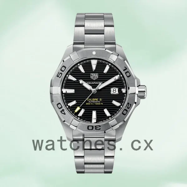 Tag Heuer Aquaracer Men 43mm WAY2010.BA0927 Silver-tone Bracelet - Image 2