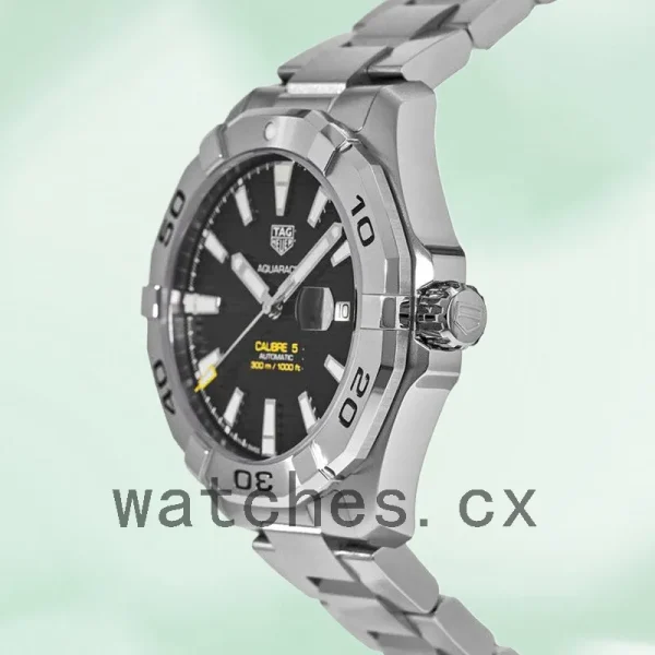 Tag Heuer Aquaracer Men 43mm WAY2010.BA0927 Silver-tone Bracelet - Image 3