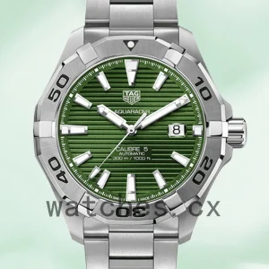 Tag Heuer Aquaracer Men WAY2015.BA0927 43mm Green Dial Silver-tone