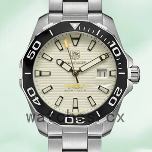 Tag Heuer Aquaracer 43mm WAY211A-001 Men Silver-tone White Dial