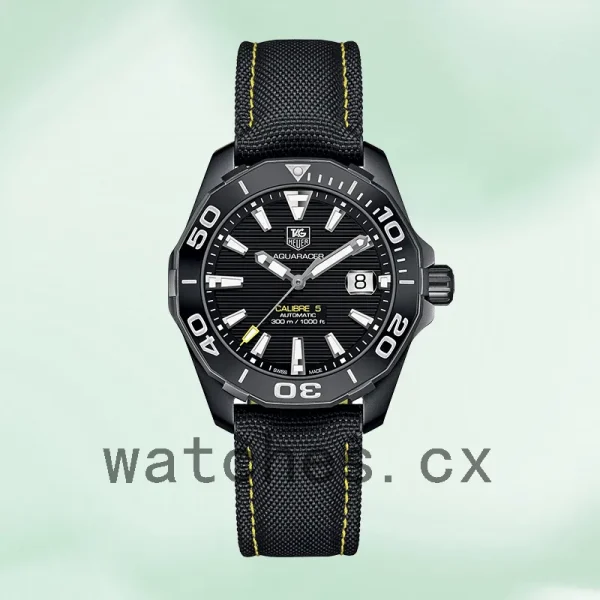 Tag Heuer Aquaracer Men 43mm WAY218A.FC6362 Black Dial - Image 2