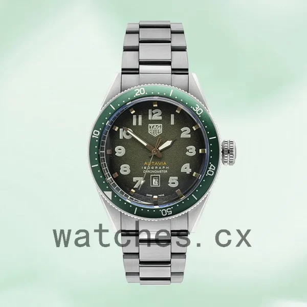 Tag Heuer Autavia 43mm WBE5114-002 Men Bracelet Silver-tone - Image 2