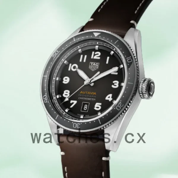 Tag Heuer Autavia 43mm Men WBE5114.FC8266 Leather Strap - Image 3