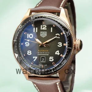 Tag Heuer Autavia 43mm Men WBE5190.FC8268-001 Green Dial Automatic