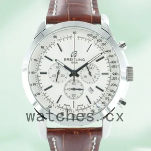 Breitling Transocean Chronograph 46mm Men's TransoceanW011 White Dial Strap