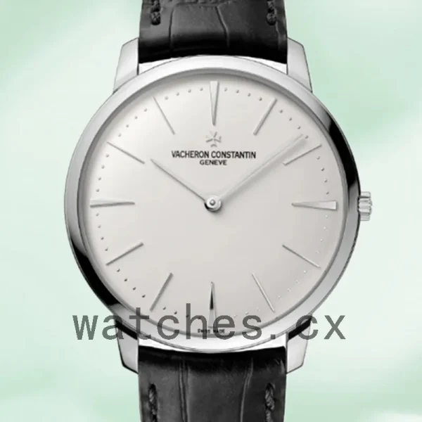 Vacheron Constantin Patrimony 81180000G-9117 Men 42mm Leather Strap White Dial