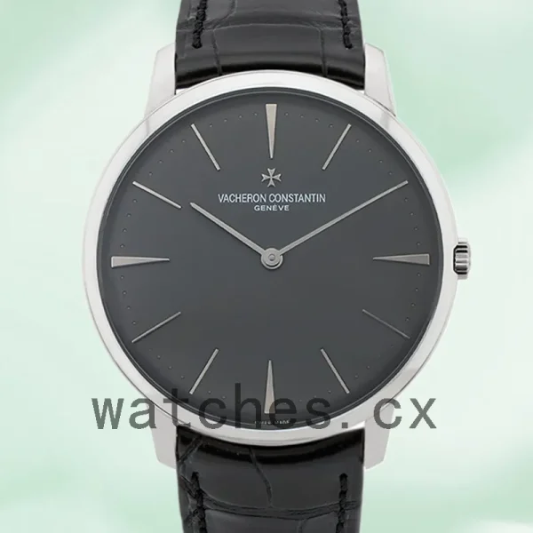 Vacheron Constantin Patrimony Men 42mm 81180/000P-9539 Silver-tone Leather Strap